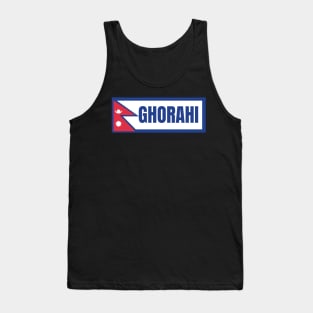 Ghorahi City with Nepal Flag Tank Top